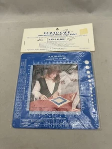 Regla de calibre de puntada Exacto Gage International 5 en 1 1985 Pigford - Imagen 1 de 4