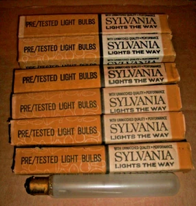 6er SET - SYLVANIA T6 1/2A 7,4 W 10,5 V BA15D MATTIERTE RÖHRENAUSLASSLAMPE - Bild 1 von 2