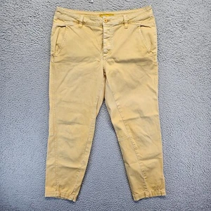 Prana Janessa Pants Womens Size 10 Yellow Mid Rise Tapered Leg Chino - Picture 1 of 8
