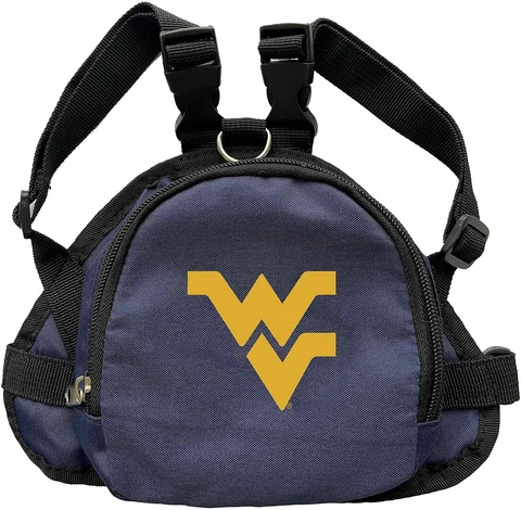 NEW WEST VIRGINIA MOUNTAINEERS DOG CAT MINI BACKPACK HARNESS w/LEASH CHOOSE SIZE Cover