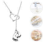 Alloy Love Ankle Necklace Pregnant Woman Urn Jewelry for Human Ashes