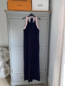 NEXT Navy Blue Tailored Statement Jumpsuit Size 14 Classy Evening Wedding Races - Picture 1 of 10