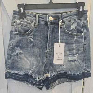 Risen Distressed Denim Shorts - Picture 1 of 2