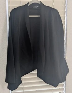 Eileen Fisher Women Open Front Black Cardigan Jacket Size 1X Viscose - Picture 1 of 7