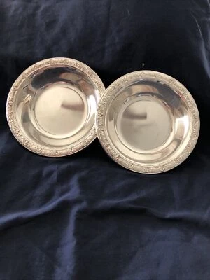 VGT. Reed and Barton Classic Rose Silverplate Nut Bowl 6.5 inch dia. set of 2. — 第 1/4 张图片