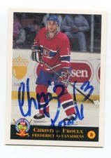 1994 Classic Christian Proulx Signed Card Hockey RC Autograph AUTO #8