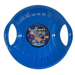 Kinder Tellerschlitten Blau Ø60cm Schneerutscher Rutschteller Porutscher Gleiter - Picture 1 of 7