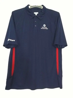 Augusta Sportswear Mens Blue Red Tee It Up For The Troops Polo Golf Shirt Top XL - Image 1 of 4