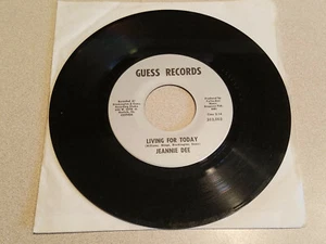 Guess Records Living For Today & Should I Jeannie Dee Record w/ Blank Sleeve - Picture 1 of 5