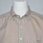 VINEYARD VINES Tucker Classic Fit Brown Check Long Sleeve Cotton Casual Shirt XL
