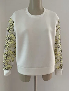 Maje Retail $350 Ivory Unique Sweater Top Sz 1/S - Picture 1 of 6