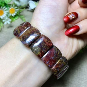 Natural Red Pietersite Gemstone Beads Bracelet AAA - Picture 1 of 7