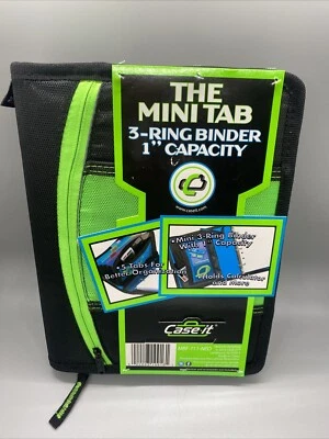 CASE IT THE MINI TAB CARPETA DE 3 ANILLOS 1 PULGADA DE CAPACIDAD VERDE Foto 1 de 4