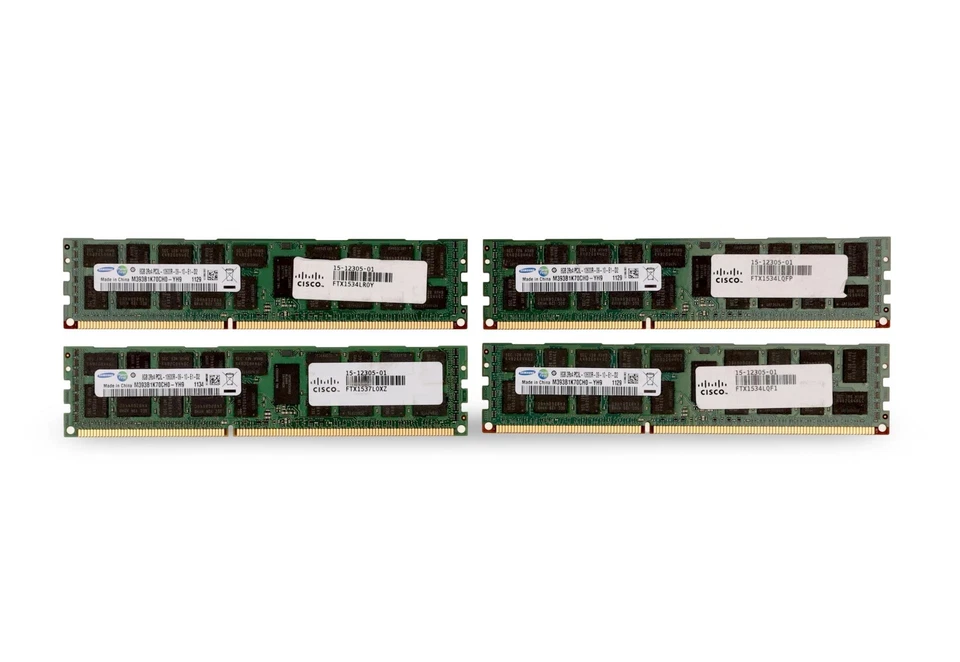 Samsung M393B1K70CH0-YH9 ECC Server Memory 32GB (4x8GB) 1.35V PC3L-10600R - Image 1 of 2