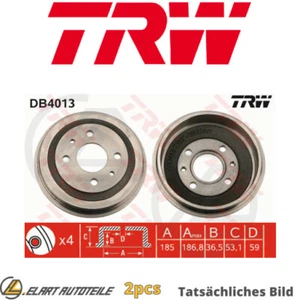2X DIE BREMSTROMMEL FÜR LANCIA SEAT Y10 156 156 C 000 156 A2 000 156 A 000 A 112 - Imagen 1 de 8
