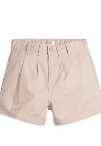 Levi Signature Girls High Rise 3” Peach Pleated Shorts Size 10 NWT - Picture 1 of 2