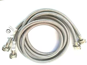 2 CBM 60" Braided Stainless Steel Water Supply Line - Washing Machine Hose - NEW - Picture 1 of 7