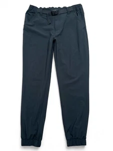 Columbia Mens Large Pants Black Jogger Belted Stretch Waist Travel 29" Inseam - Picture 1 of 9