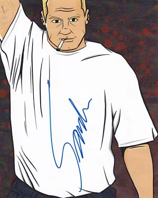 Póster artístico fotográfico de lucha libre firmado por Sandman 8x10 dibujo luchador ECW WWE Foto 1 de 4