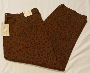Universal Thread Women’s NWT Leopard Vintage Stretch Pants size 18 Short - Picture 1 of 6
