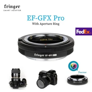 Adaptador de lente Fringer EF-GFX PRO AF para lente Canon EF a Fujifilm GFX 100S 50S II - Imagen 1 de 9