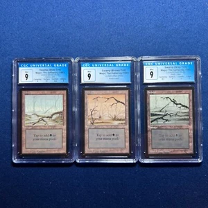 MTG Beta Set alle 3 Swamp Versionen alle CGC 9's alle neuwertig 1993 - Bild 1 von 2