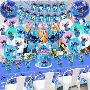 Lilo and Stitch Party Supplies 103PCS Birthday Decorations Set Include Banner... - Picture 1 of 12
