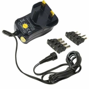 Multi-Voltage 600mA 3V 4,5V 5V 6V 7,5V 9V & 12V Switch Mode Power Supply UK Plug - Bild 1 von 6