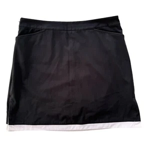 Gonna tennis donna Callaway 10 bianco e nero 18" pantaloncino integrato - Foto 1 di 10