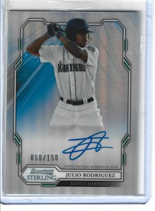 2019 Bowman Sterling Julio Rodriguez AUTO RC #BSPA-JR 50/150