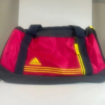 Adidas Bolso de Gimnasio con Correa Bandolera Mujer’s Lona Rosa y Amarillo y Azul Marino Foto 1 de 4