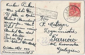 50807 - PAÍSES BAJOS - HISTORIA POSTAL: POSTAL A POLONIA vía ITALIA 1919 - Imagen 1 de 1