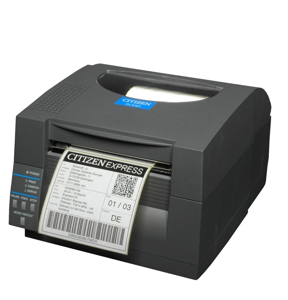 Citizen CL-S521 Desktop USB Direct thermal Label Printer - Dark Grey - New Open - Image 1 of 1
