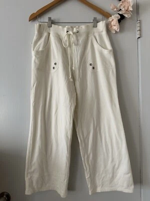 Michael Kors Blanco Algodón Corto Corbata Cintura Pantalones Talla M Foto 1 de 4