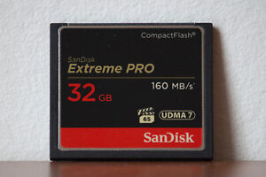 32GB SanDisk Extreme Pro 160MB/sec CompactFlash CF Card fits Canon Nikon Sony