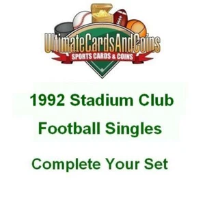 1992 Topps Stadium Club Football Singles 1-200 NM-MT Complete Your Set - Picture 1 of 389