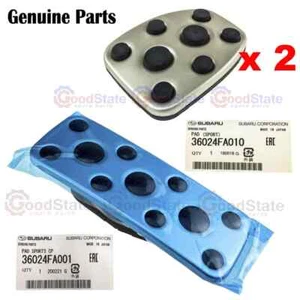 GENUINE Subaru Forester STI WRX Clutch Brake Gas Aluminum Pad Pedal Kit - Picture 1 of 5