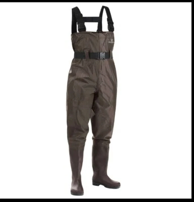 FISHINGSIR HISEA Fishing Waders for Men with Boots Womens Chest Waders Waterp... - Image 1 of 2