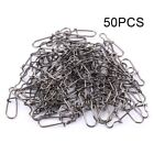 50X Fast Clip Lock Snap Swivel Solid Rings Snaps Fishing Hook Connector Tool Set