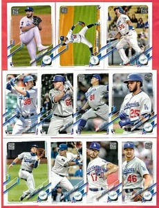 2021 Topps Update Los Angeles Dodgers Team Set Pujols Uceta Peters Raley RC 11 - Bild 1 von 1
