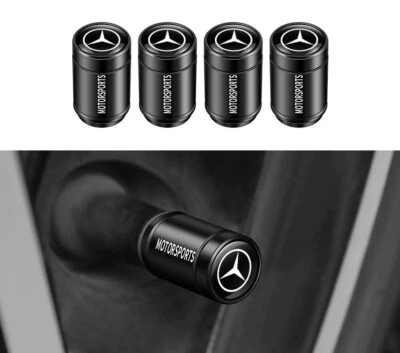 4PCS Metal Car Wheel Tire Air Valve Stem Dust Valve Cap Cover for Mercedes-Benz - Image 1 of 2