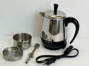 Farberware FCP240 Caffettiera Superfast 2-4 Tazze Acciaio Inox Percolatore TESTATA - Foto 1 di 8