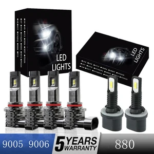 For Saturn SL Base Sedan 4-Door 1.9L 1991-2002 LED Headlight Fog Light Bulbs Kit - Picture 1 of 12