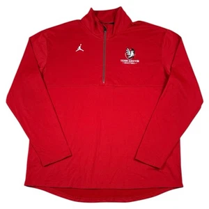 Air Jordan Team Blake Griffin Basketball 1/4 Zip Pullover Mens XL Microfiber Red - Picture 1 of 10