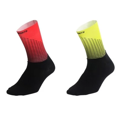 Meias de ciclismo de estrada ciclismo bicicleta esportes meias atléticas XC BMX MTB amarelo - Imagem 1 de 4