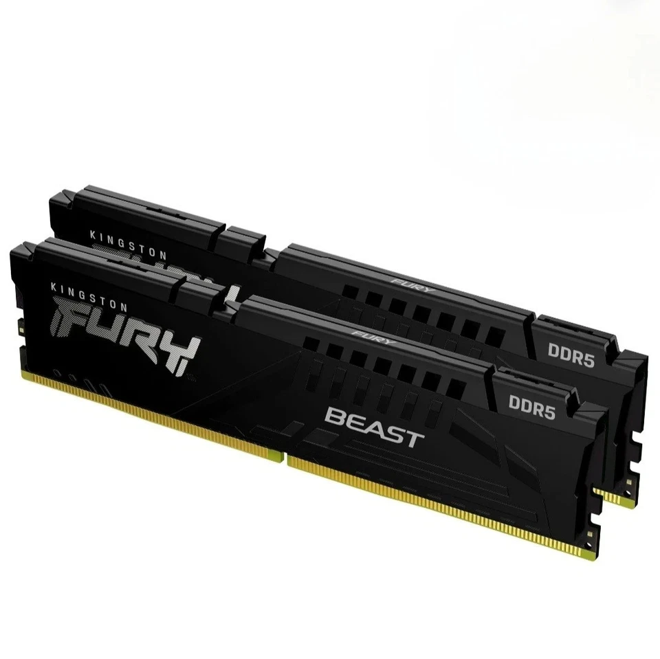Kingston Technology FURY Beast 32GB 6000MT/s DDR5 CL36 DIMM (Kit of 2) Black. - Image 1 of 4