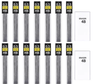 450 Pcs 0.5 mm Pencil Lead Refills, Break Resistant HB Pencil Lead - Picture 1 of 5