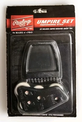 Rawlings 3 piezas JUEGO ACCESORIOS UMPIRE Bolsa Cepillo Indicador Estilo Profesional NUEVO Foto 1 de 2