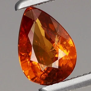 Spessartite Garnet 0.59ct 6.4x4.5mm Pear Natural Reddish Orange Namibia, Africa - Picture 1 of 4