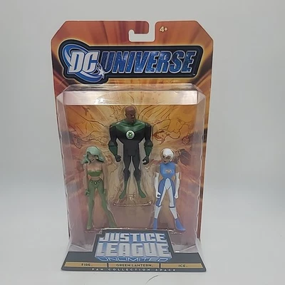 Fire, Green Lantern, Ice, Justice League Unlimited Set of 3 figures, Year 2008 - Image 1 of 4